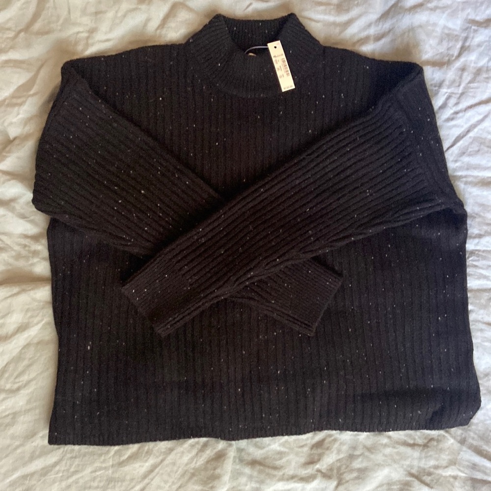 Madewell recycled cashmere boxy mock neck sweater BNWT